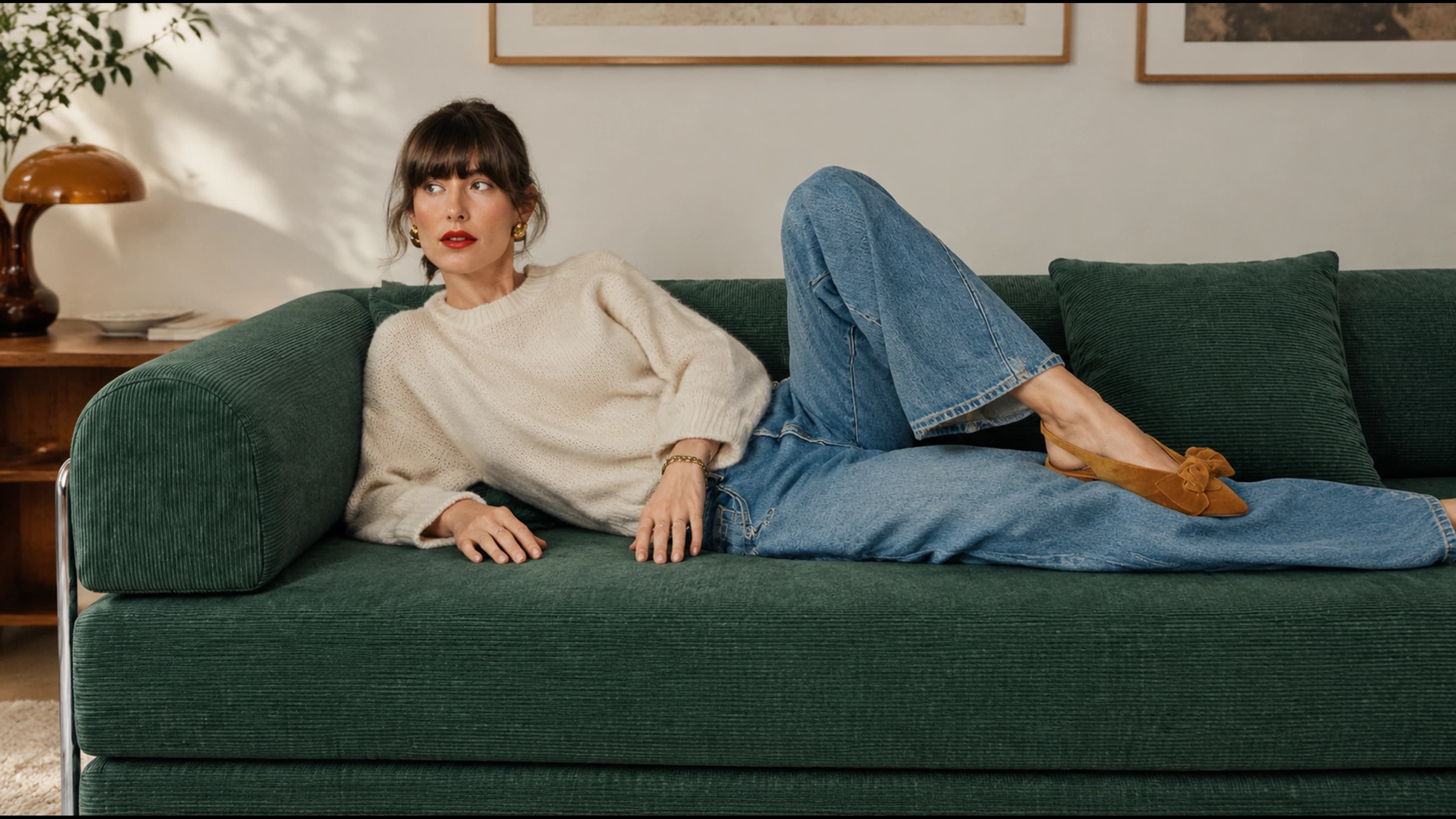 Relaxing on a Nesto Snuggle sofa